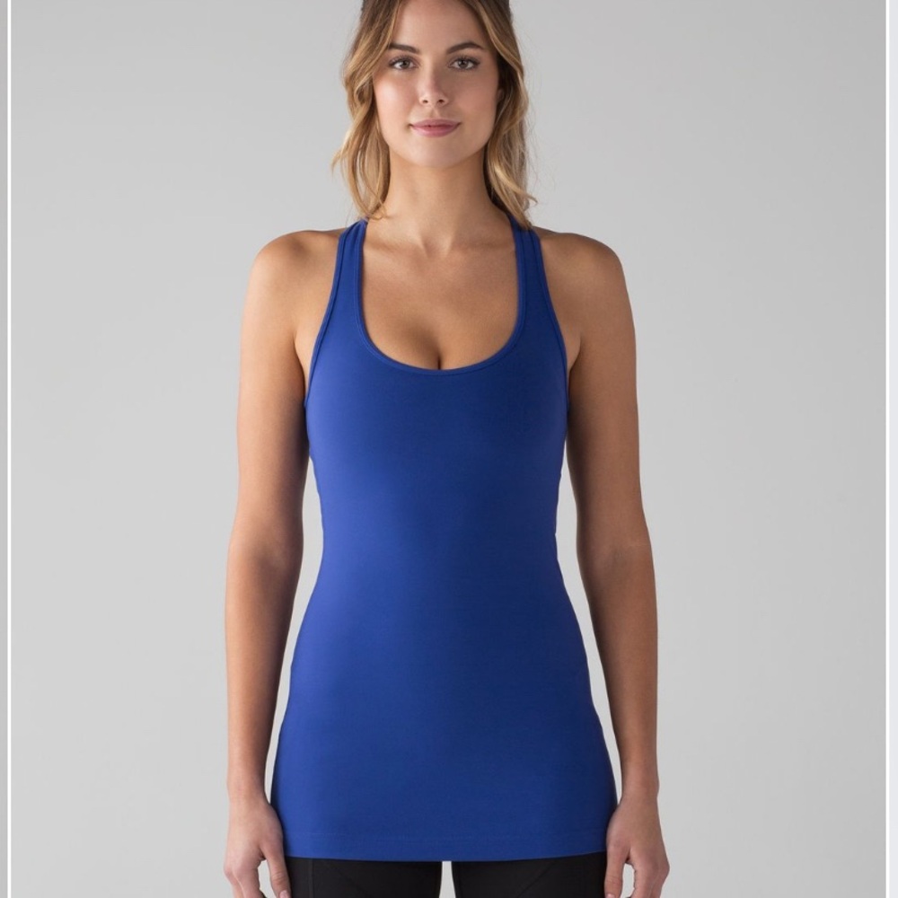 Women's Blue Racerback Tank Top